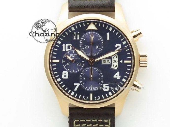 MIROTIME 1224 Fashionable Portofino IW458101 Diamond Bezel SS MK 1:1 Best Edition Blue Dial On Blue Leather Strap MIYOTA 7169